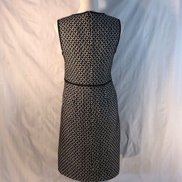 Anthropologie Beth Bowley White Sleeveless Sheath Dress with Black Embroidery 4 - Picture 5 of 9